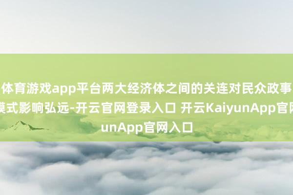 体育游戏app平台两大经济体之间的关连对民众政事经济模式影响弘远-开云官网登录入口 开云KaiyunApp官网入口