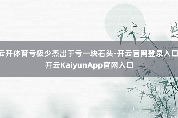 云开体育亏极少杰出于亏一块石头-开云官网登录入口 开云KaiyunApp官网入口