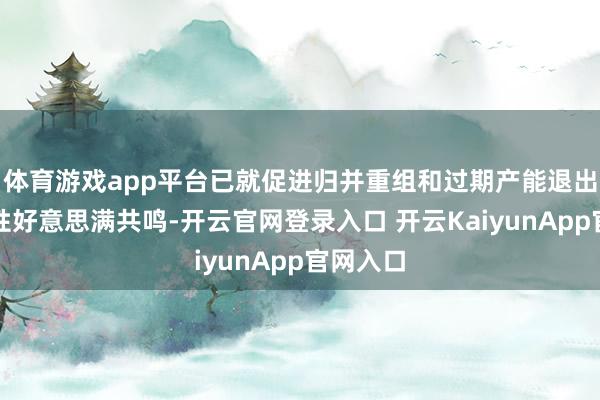 体育游戏app平台已就促进归并重组和过期产能退出的必要性好意思满共鸣-开云官网登录入口 开云KaiyunApp官网入口