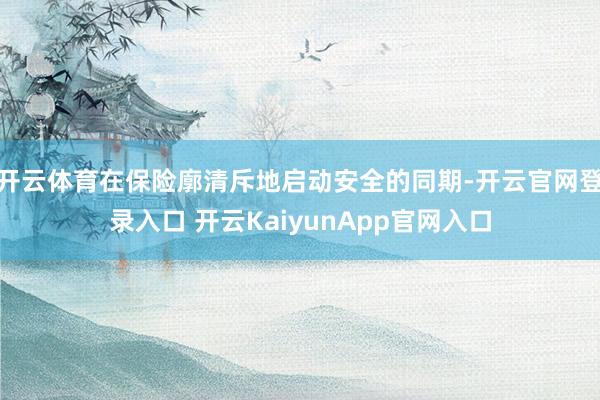 开云体育在保险廓清斥地启动安全的同期-开云官网登录入口 开云KaiyunApp官网入口
